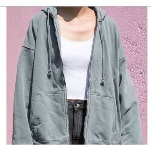 Brandy Melville J Galt Oversized Zip Up Hoodies